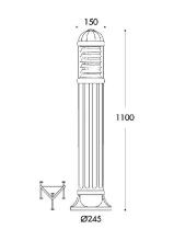 Наземный фонарь Sauro D15.555.000.VXE27H.FC1 купить недорого в Крыму