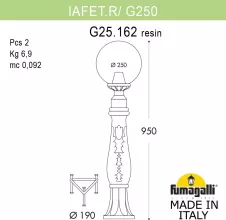 Наземный фонарь GLOBE 250 G25.162.000.VXF1R купить недорого в Крыму