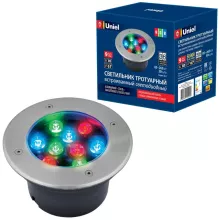 Uniel ULU-B12A-9W/RGB IP67 GREY Встраиваемый уличный светильник 