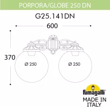 Fumagalli G25.141.000.VZF1RDN Настенный фонарь уличный 