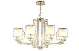 Подвесная люстра SP-PL8 GOLD/WHITE Crystal Lux Nicolas купить недорого в Крыму