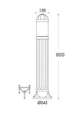 Наземный фонарь Sauro D15.554.000.BXE27H.FC1 купить недорого в Крыму