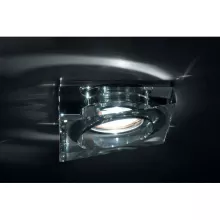 Donolux Светильник встраиваемый декоративный хрустальный, хром L 100 W 100 H 80 мм, галог. лампа MR1 купить недорого в Крыму