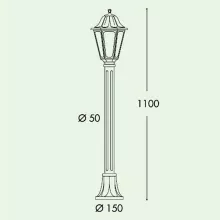 Наземный уличный фонарь Fumagalli Anna E22.151.000.AYE27 купить недорого в Крыму