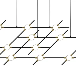 Подвесной светильник Molecular MD18001067-14A  black/gold купить недорого в Крыму