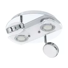 Светодиод. настен.-потол. светильник SALTO, 2х5,4W (LED), 2х640lm, 2х2,5W (LED), 2х180lm, ?290, сталь, хром/стекло, пластик, белый, прозр. купить недорого в Крыму