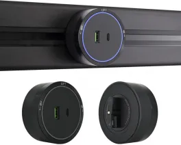 Трековая розетка Am-track-sockets 380066TS LED/USB-Type-C Black купить недорого в Крыму