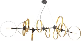 Подвесная люстра Crystal Lux ARMONICA ARMONICA SP8 BLACK/BRASS V1 купить недорого в Крыму
