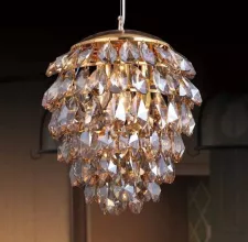 Подвесной светильник Crystal Lux Charme Charme SP3+3 LED Gold/Amber купить недорого в Крыму