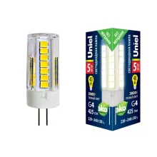 Лампочка светодиодная  LED-JC-220/5W/3000K/G4/CL GLZ09TR картон купить недорого в Крыму