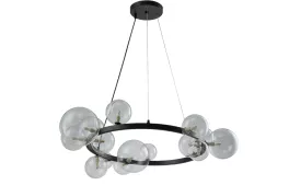 Подвесная люстра светодиодная SP15 BLACK/TRANSPARENTE Crystal Lux Agata купить недорого в Крыму