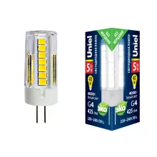 Лампочка светодиодная  LED-JC-220/5W/4000K/G4/CL GLZ09TR картон купить недорого в Крыму