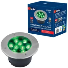 Uniel ULU-B12A-9W/GREEN IP67 GREY Встраиваемый уличный светильник 