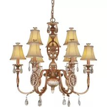 Большая люстра N-Light Iraida 707-09-52 antique silver + dark brown купить недорого в Крыму