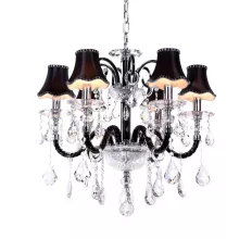 Подвесная люстра хрустальная LDP 66249-6 BK Lumina Deco Denica купить недорого в Крыму