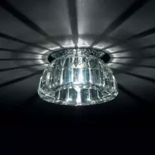 Donolux Светильник встраиваемый декор. хрустальный, хром D 105 H 80 мм, капс.галог. лампа GY6,35 max купить недорого в Крыму