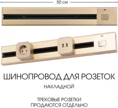 Электроустановочный шинопровод Am-track-sockets 385205TOB/50 Gold купить недорого в Крыму