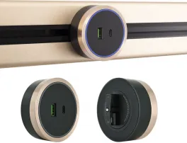 Трековая розетка Am-track-sockets 380066TS LED/USB-Type-C Gold купить недорого в Крыму