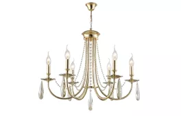 Подвесная люстра SP6 GOLD/AMBER Crystal Lux Victoria купить недорого в Крыму
