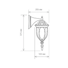 Настенный фонарь уличный  1002D черное золото / 9908-G (GL 1002D) купить недорого в Крыму