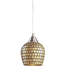 Подвесной светильник 528 528-1GLD satin nickel / gold leaf mosaic купить недорого в Крыму