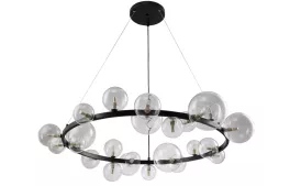 Подвесная люстра светодиодная SP24 BLACK/TRANSPARENTE Crystal Lux Agata купить недорого в Крыму