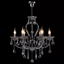 Подвесная люстра Eurosvet 3426 3426/6 черный жемчуг/дымчатый хрусталь Strotskis купить недорого в Крыму