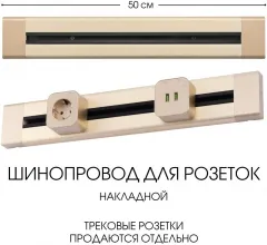 Электроустановочный шинопровод Am-track-sockets 382305TO/50 Gold купить недорого в Крыму