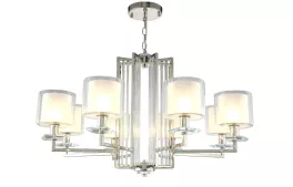 Подвесная люстра SP-PL8 NICKEL/WHITE Crystal Lux Nicolas купить недорого в Крыму
